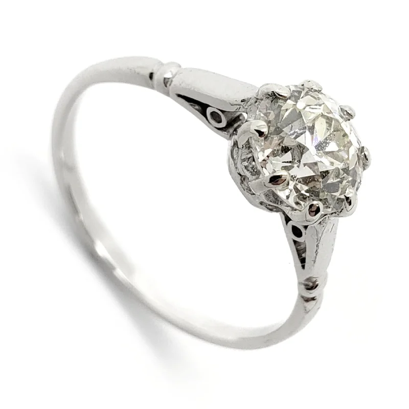 modern engagement rings for women -stacked necklaces for women -Antique Diamond Crown Ring