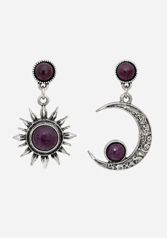 crystal earrings for women -bridal necklaces for women -Eclipse Gem Drop Earrings