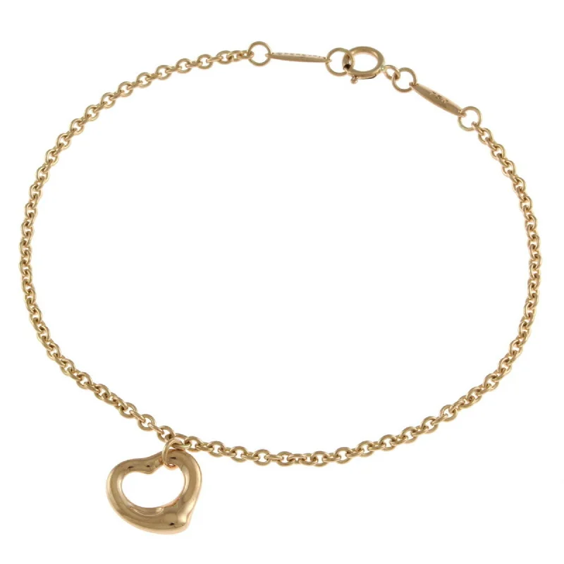 gold cuff bracelets for women -layered chain necklaces for women -Tiffany   (18K) Charm Bracelet (Pre-Owned)