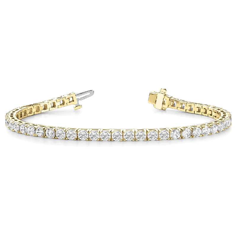 modern women’s bangles -delicate crystal necklaces for women -7.75 ctw Round Diamond Tennis Bracelet Four Prong Set