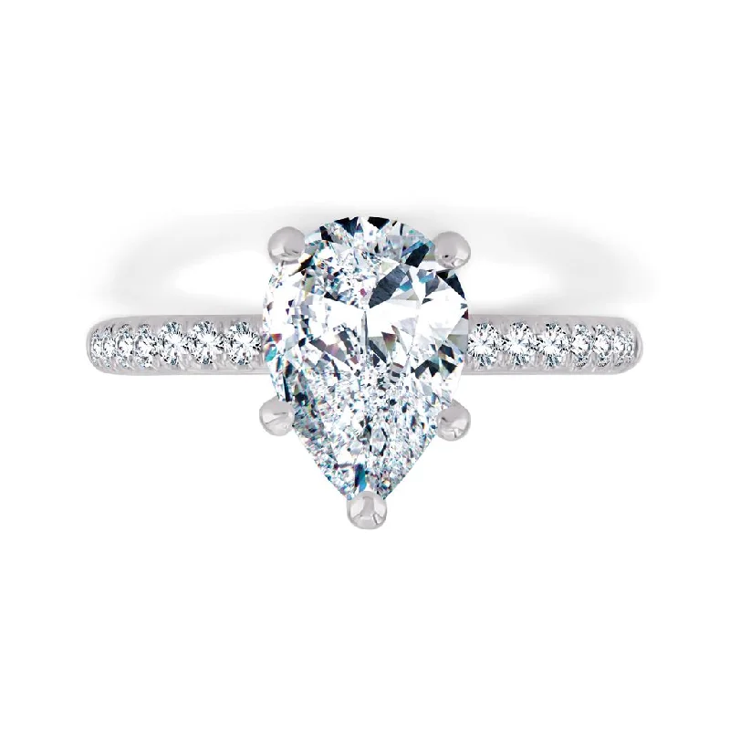 fancy cut engagement rings -vintage style necklaces for women -Rolland's Collection Diamond Setting