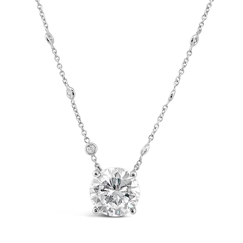 pendant necklaces for women -pendant necklaces for women -Diamond Pendant with Diamonds by the Yard Chain