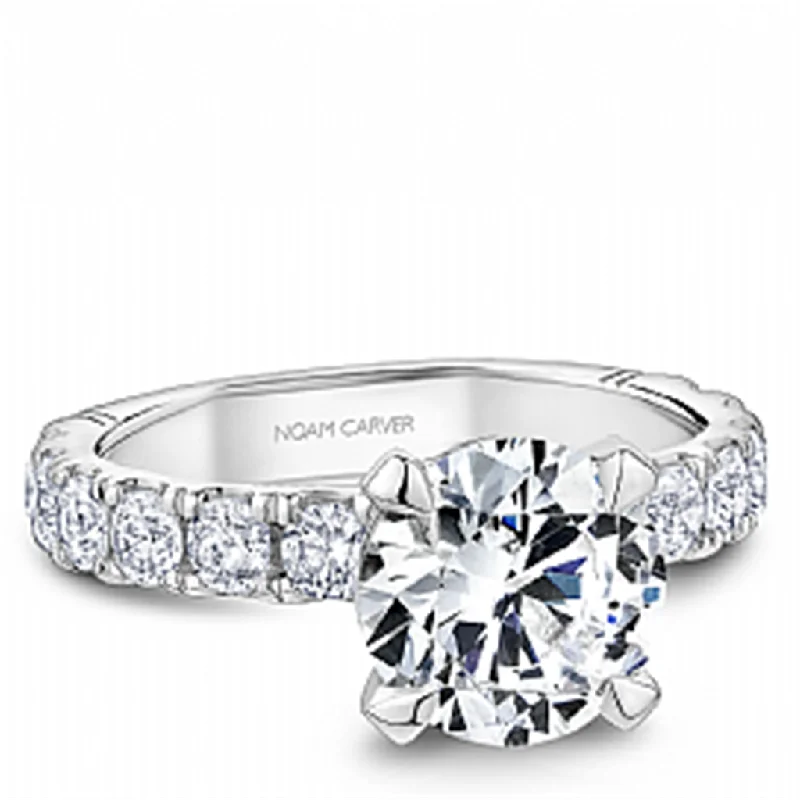 halo diamond engagement rings -creative design necklaces for women -Noam Carver Diamond Semi Mount