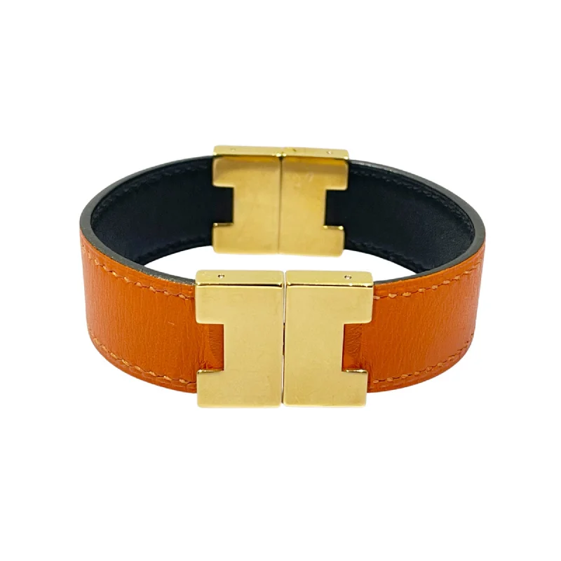 bohemian bracelets for women -wedding necklaces for women -Hermes Leather Charm Bracelet (Pre-Owned)