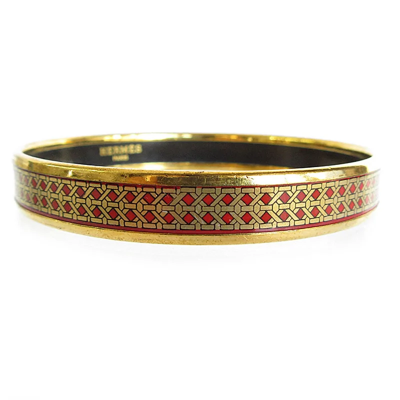 chic bangles for women -crystal necklaces for women -Hermes   Color Enamel Metal Bangle (Pre-Owned)