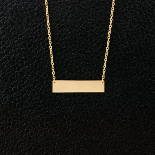 gold pendant necklaces for women -gold pendant necklaces for women -Gold Bar Necklace