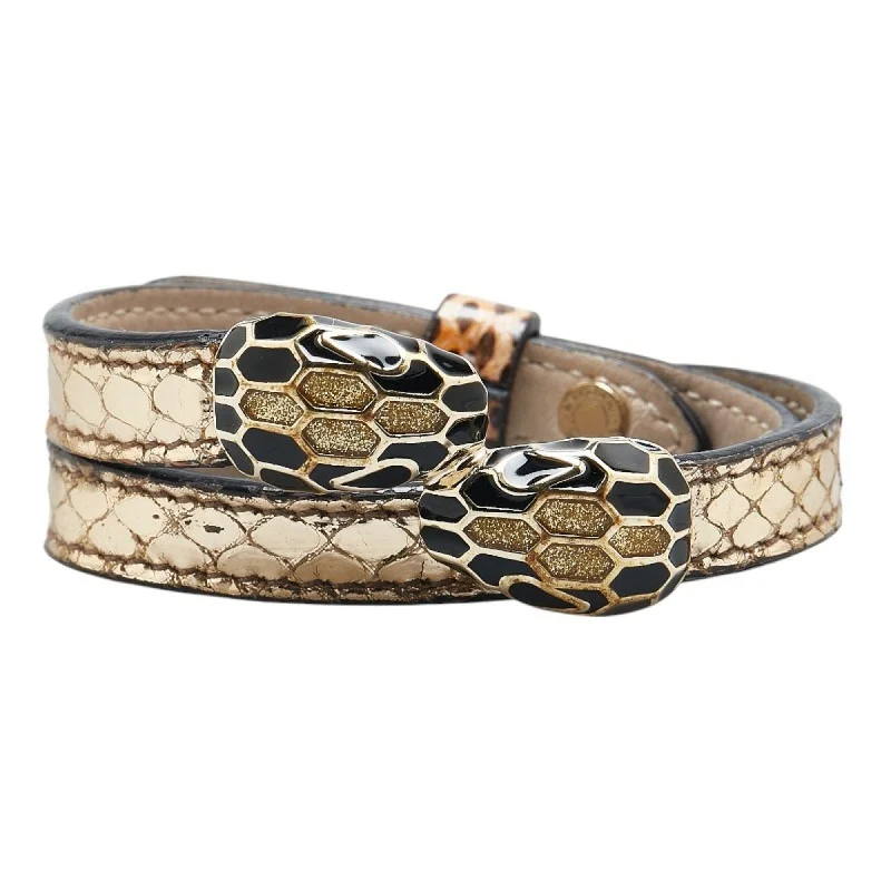 elegant bangles for women -gold necklaces for women -Bvlgari   Leather Charm Bracelet (Pre-Owned)