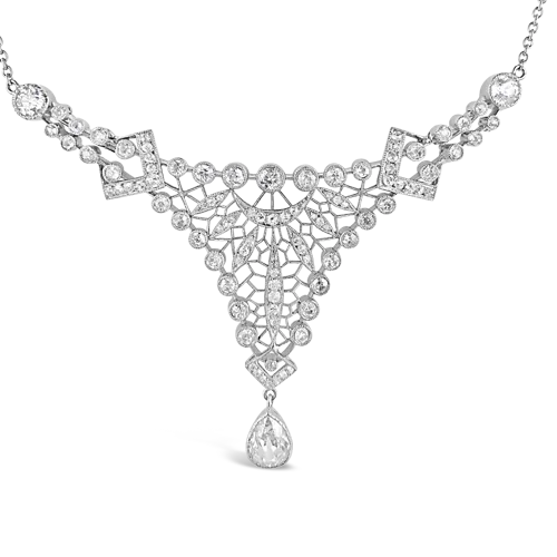 long necklaces for women -long necklaces for women -Diamond Edwardian Estate Necklace