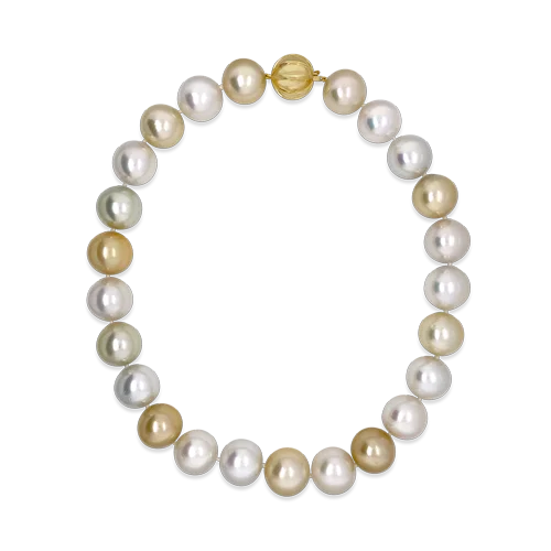 unique charm necklaces for women -unique charm necklaces for women -Golden & Multi-colored South Sea Pearl Necklace