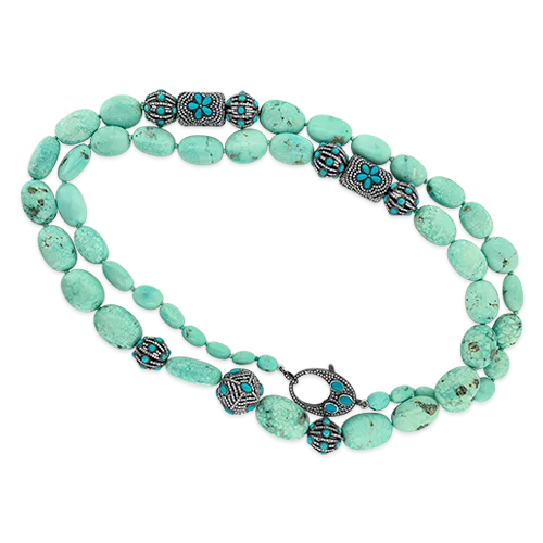 classic necklaces for women -classic necklaces for women -Persian Turquoise Bead Necklace