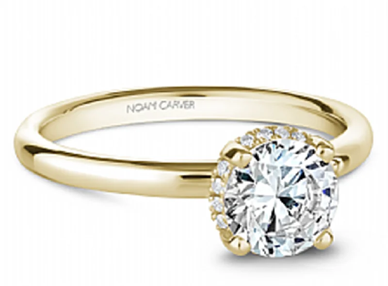 oval cut engagement rings for women -fashion necklaces for women -Noam Carver Setting With Hidden Halo