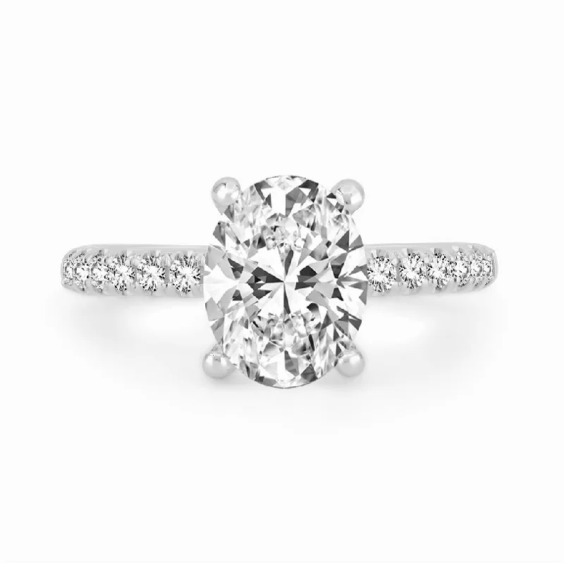 heart-shaped diamond engagement rings -handcrafted necklaces for women -Rolland's Collection Diamond Setting