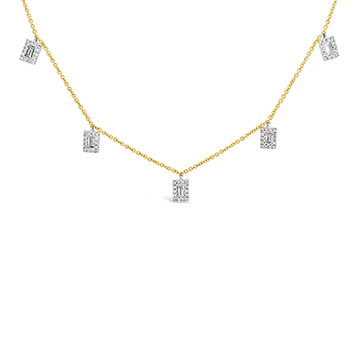 double chain necklaces for women -women’s layered gold necklaces -Delicate Diamond Necklace