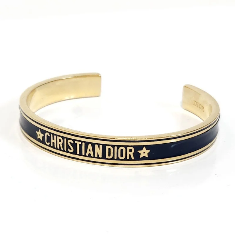 eco-friendly bracelets for women -minimalist gold necklaces for women -Christian Dior  Navy Metal Bangle (Pre-Owned)