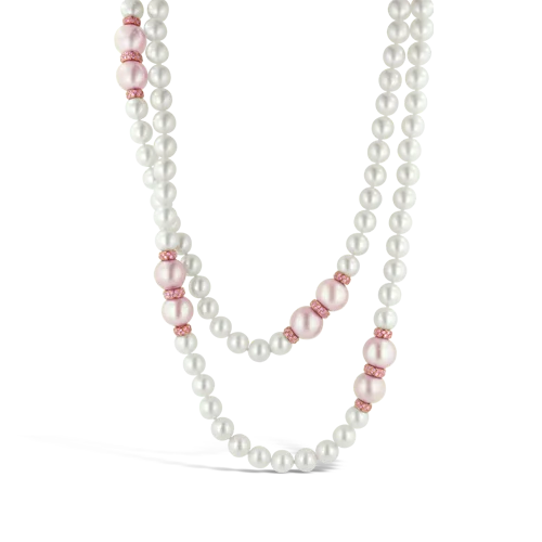 creative design necklaces for women -luxury pendant necklaces for women -Pink & White Pearl Necklace