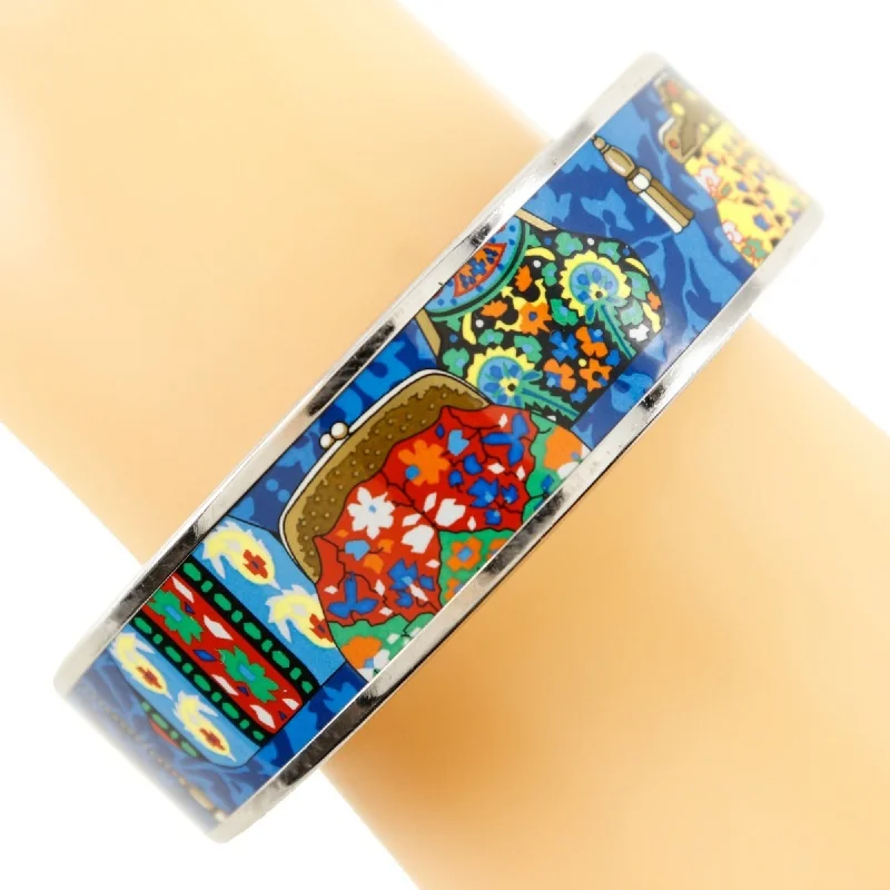 elegant crystal bracelets for women -charm necklaces for women -Hermes blue  Metal Bangle (Pre-Owned)