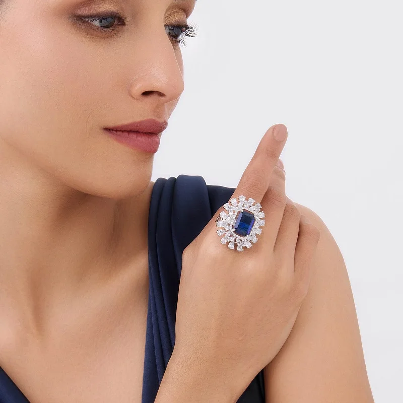 cocktail rings for women -simple necklaces for women -Zircon Finger Ring 163967