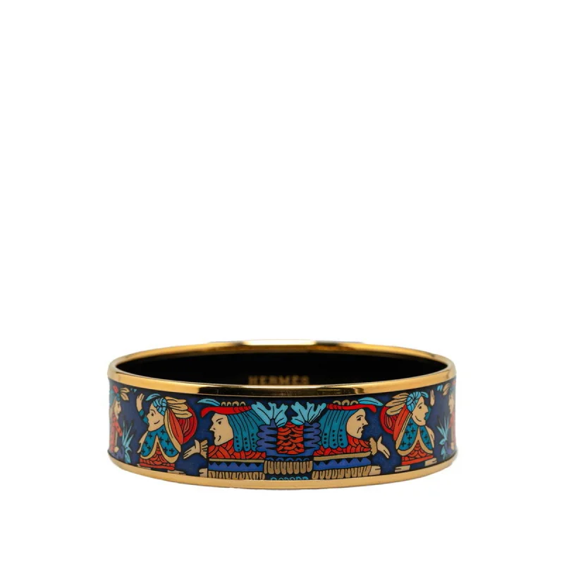 casual bracelets for women -double chain necklaces for women -Hermes  Cloisonné/Enamel  Plating Bangle (Pre-Owned)