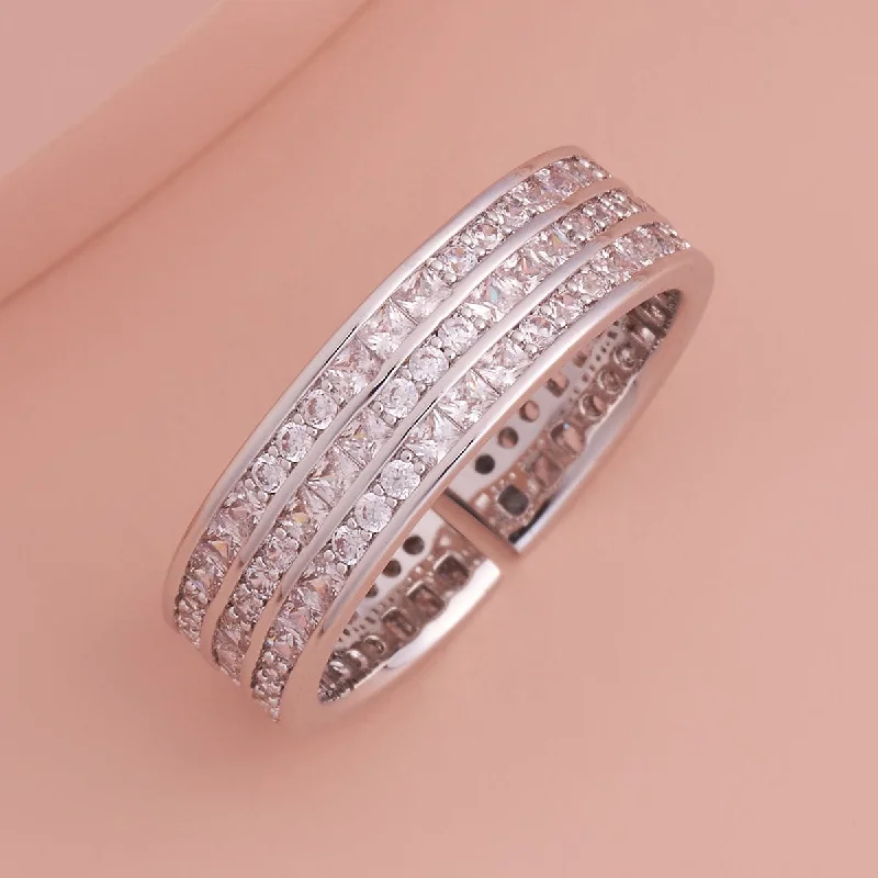 silver wedding rings for women -stylish necklaces for women -Trendy Finger Ring 180101