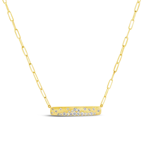 cute necklaces for women -cute necklaces for women -Diamond Bar Necklace