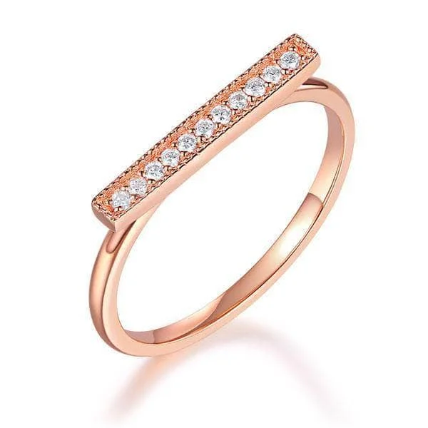 women’s wedding and engagement rings -women’s heart necklaces -14K Rose Gold Elegant Wedding Band 0.07ct Natural Diamond