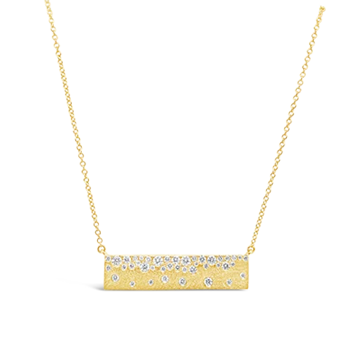 fashion necklaces for women -fashion necklaces for women -Diamond Confetti Bar Necklace