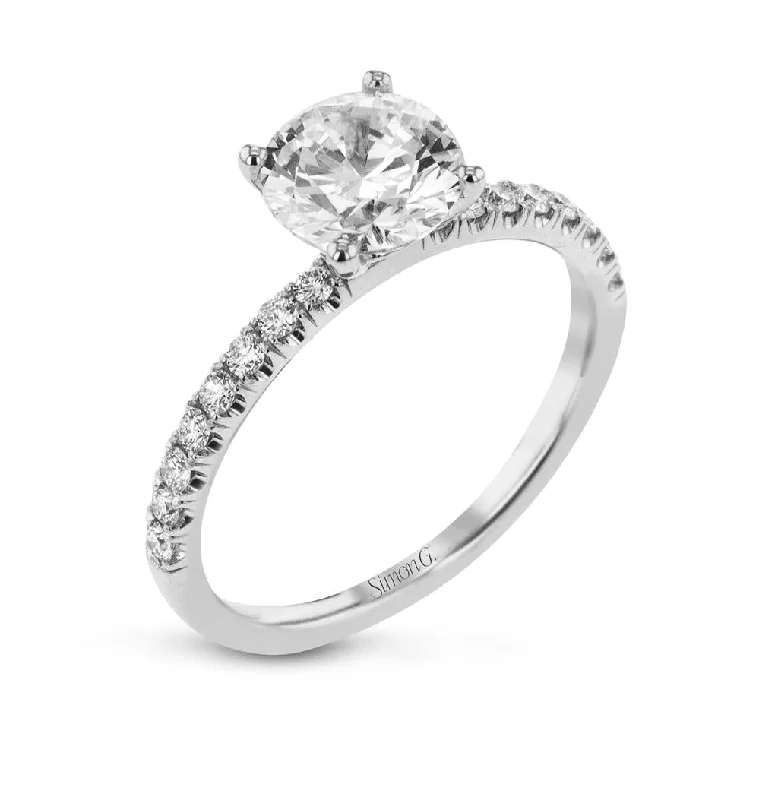 platinum diamond engagement rings -birthday gift necklaces for women -Simon G. Diamond Setting