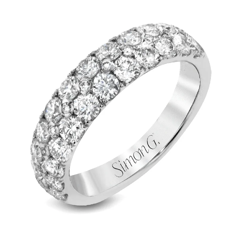 classic engagement rings for women -custom name necklaces for women -Simon-Set Anniversary Ring In 18k Gold With Diamonds