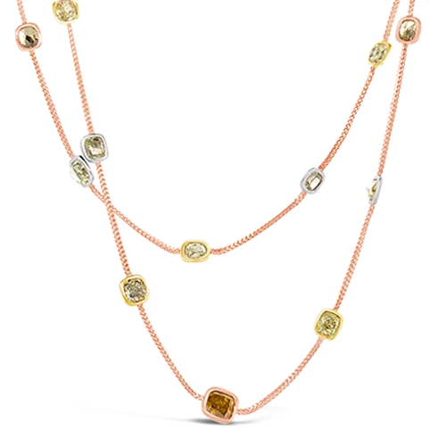 elegant pendant necklaces for women -elegant pendant necklaces for women -Colored Diamonds by the Yard Necklace