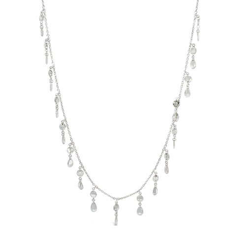 luxury fashion necklaces for women -women’s elegant silver necklaces -Diamond Dangle Necklace