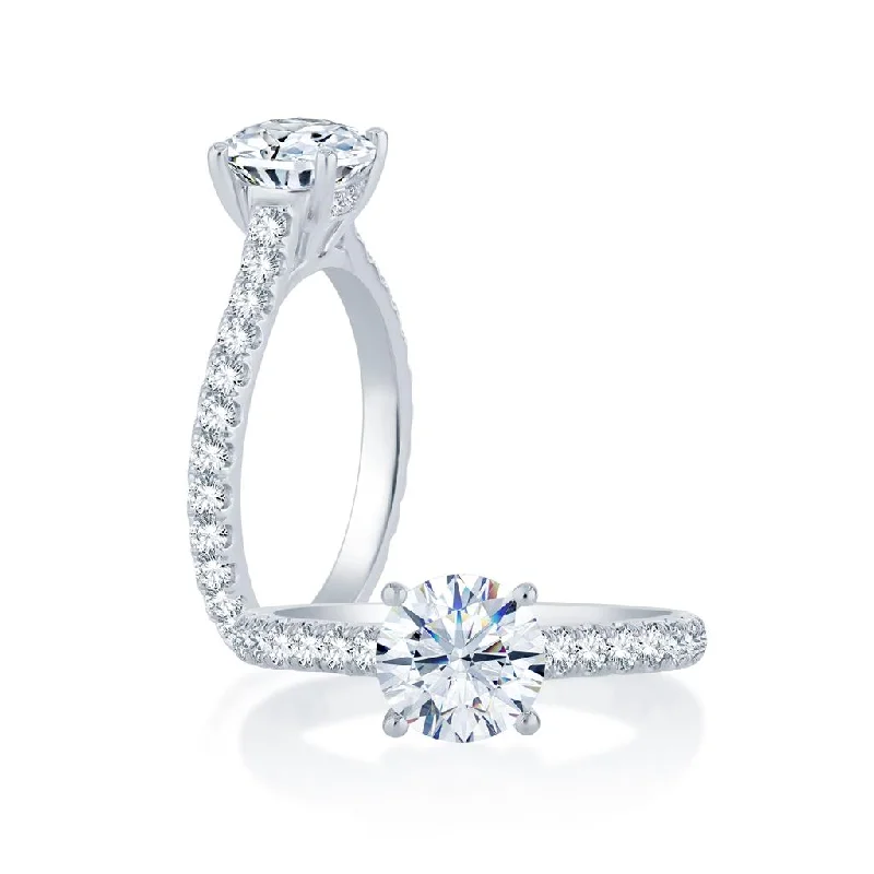 customized engagement rings -contemporary necklaces for women -Rolland's Collection Diamond Setting