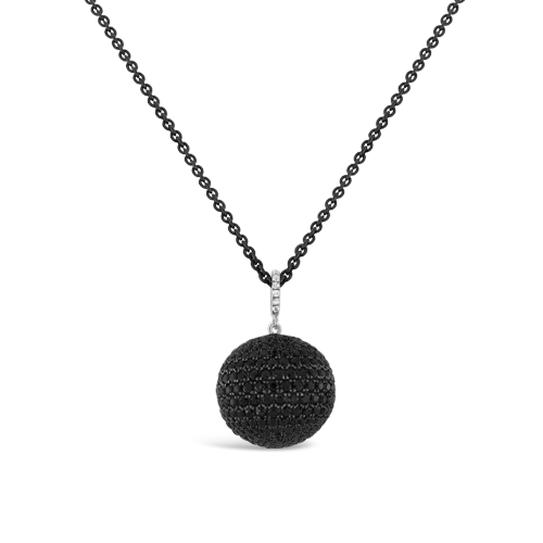 stylish modern necklaces for women -luxury fashion necklaces for women -Black Spinel Sphere Necklace