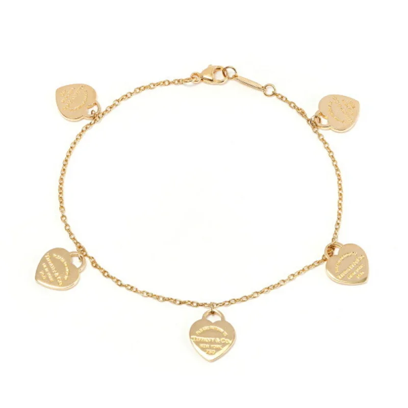 rose gold bangles for women -bridal necklaces for women -Tiffany yellow  (18K) Charm Bracelet (Pre-Owned)