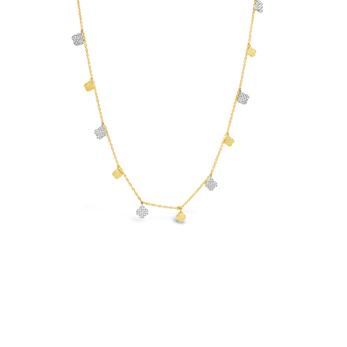 sophisticated necklaces for women -hand-crafted gold necklaces for women -Diamond Clover Necklace