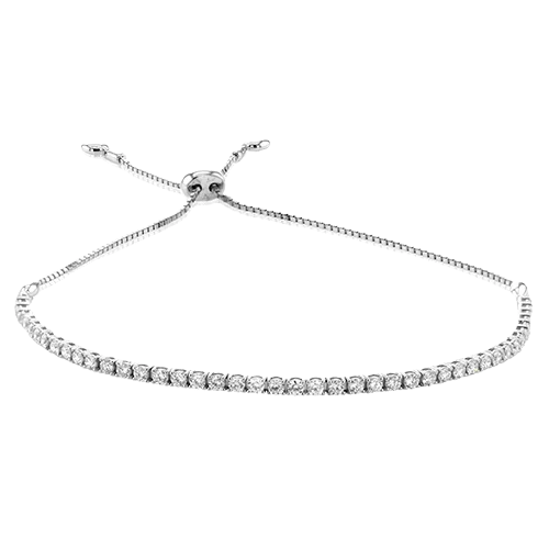 simple bangle bracelets for women -sterling silver necklaces for women -Bracelet in 18k Gold with Diamonds