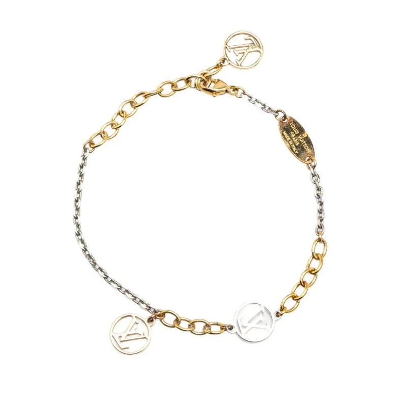 women’s braided bracelets -symbolic necklaces for women -Louis Vuitton    Plating Charm Bracelet (Pre-Owned)