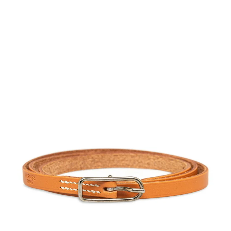 rose gold bangles for women -bridal necklaces for women -Hermes  Leather Charm Bracelet (Pre-Owned)