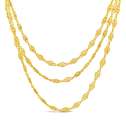 trendy necklaces for women -trendy necklaces for women -Yellow Gold Estate Chain Necklace