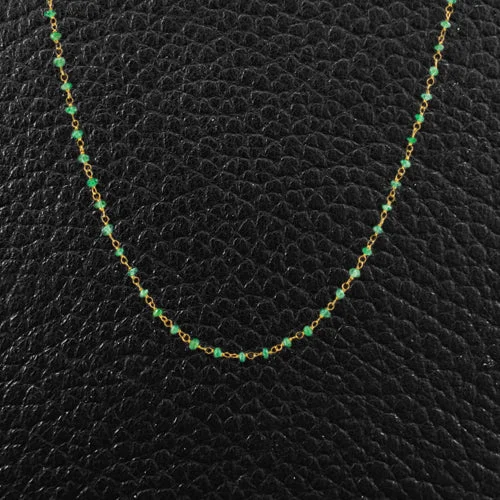 minimalist necklaces for women -minimalist necklaces for women -Emerald Bead Necklace