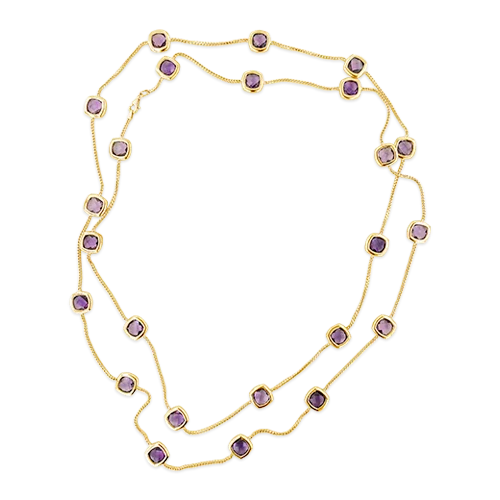 gold chain necklaces for women -gold chain necklaces for women -Gold & Amethyst Necklace