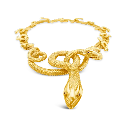 modern necklaces for women -modern necklaces for women -Gold Snake Estate Necklace