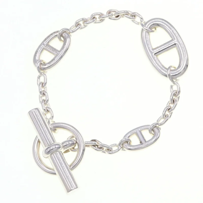 luxurious diamond bracelets -stacked necklaces for women -Hermes Sterling  925 Charm Bracelet (Pre-Owned)