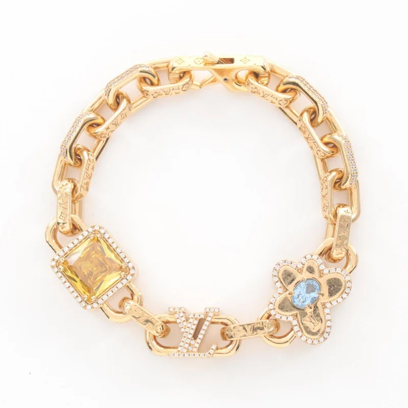 engraved bangle bracelets -women’s sparkling necklaces -Louis Vuitton    Plating Charm Bracelet (Pre-Owned)