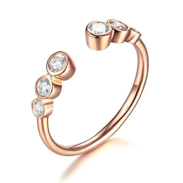 luxury gemstone engagement rings -sterling silver necklaces for women -14K Rose Gold Wedding Band 0.26ct Natural Diamond