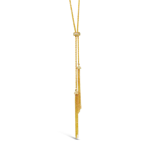 matching necklaces for couples -men’s and women’s matching necklaces -Diamond Bolo Tassel Necklace