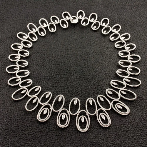 choker necklaces for women -choker necklaces for women -Oval Link Diamond Necklace