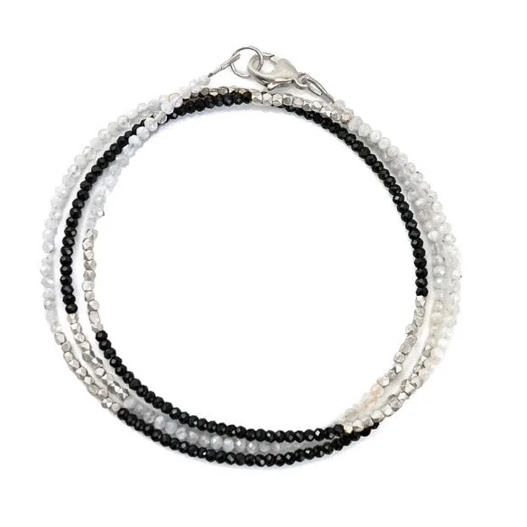 high-end necklaces for women -diamond heart necklaces for women -Moonstone & Spinel wrap bracelet/necklace