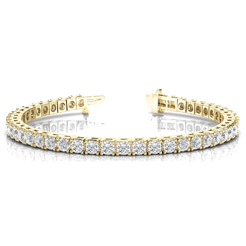 beaded bangles for women -high-end necklaces for women -7.0 ctw Round Diamond Tennis Bracelet Four Prong