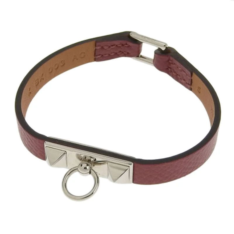 affordable bangle bracelets -men’s and women’s matching necklaces -Hermes Collier De Chien  Color  Epsom Leather Metal Charm Bracelet (Pre-Owned)