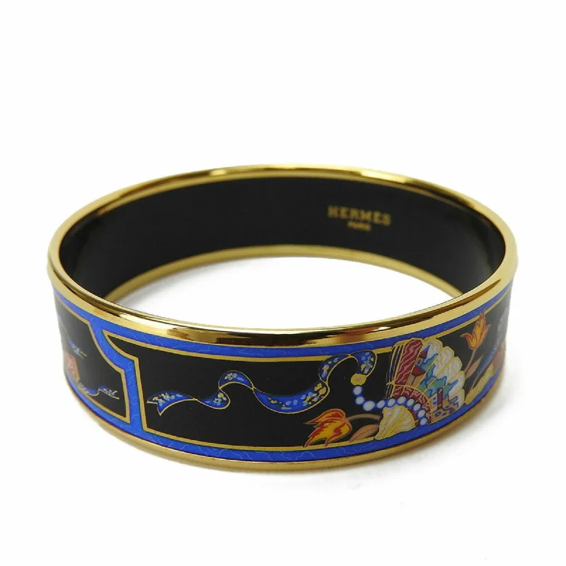 vintage style bracelets -classic diamond necklaces for women -Hermes  blue Cloisonné/Enamel  Plating Bangle (Pre-Owned)